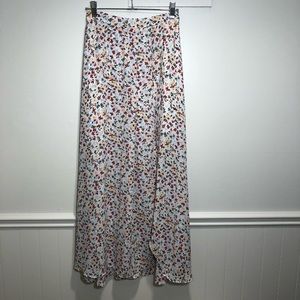Floral Wrap Maxi Skirt